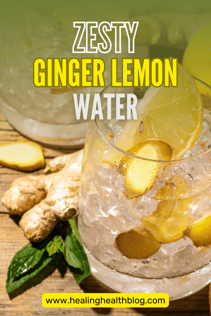 zesty ginger lemon water slimming drink image