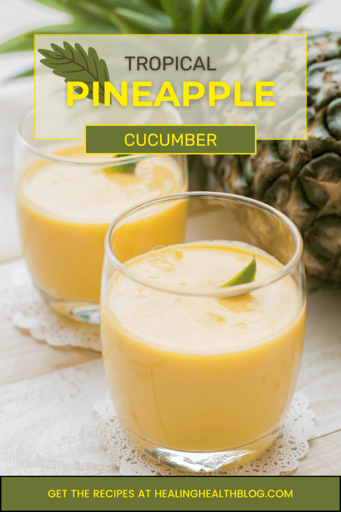 tropical pineapple cucumber slimming drink