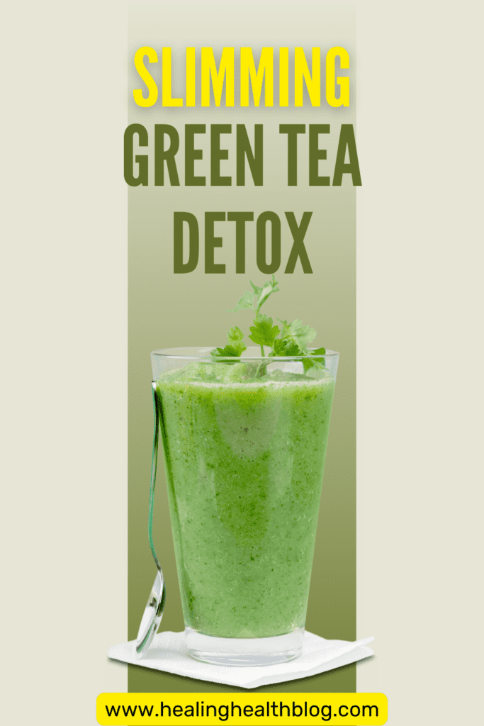 slimming green tea fat burner drink of a glass of green tea smoothie