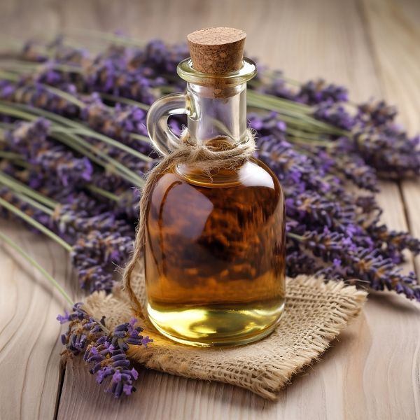 Lavender flowers and essential oil