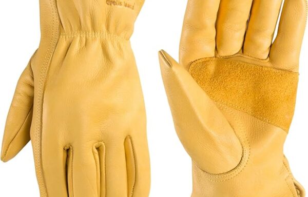 Wells Lamont Men's Reinforced Cowhide Leather Work Gloves 